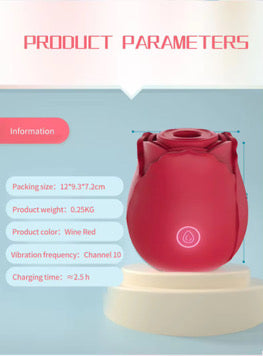 Red Rose Sucking Clitoral & Nipple Vibrator The Hidden Pleasure Red Rose Sucking Clitoral & Nipple Vibrator The Hidden Pleasure