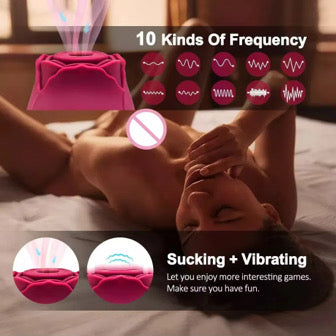 Red Rose Sucking Clitoral & Nipple Vibrator