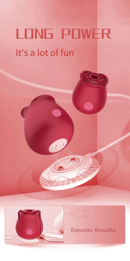 Red Rose Sucking Clitoral & Nipple Vibrator
