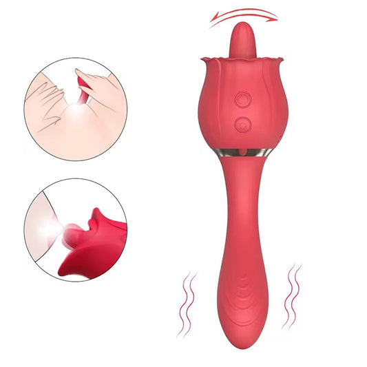 Rose Tongue-Licking Clitoral & Nipple Vibrator