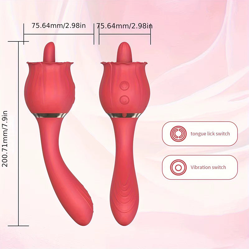 Rose Tongue-Licking Clitoral & Nipple Vibrator